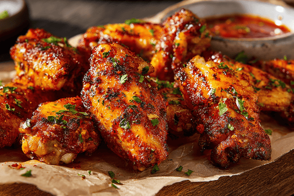 Air Fryer Crispy Chicken Wings with Garlic and Paprika