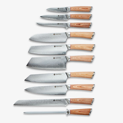 हरुता (はる た た た) 67 परत औस 10 दमिश्क स्टील किचन चाकू