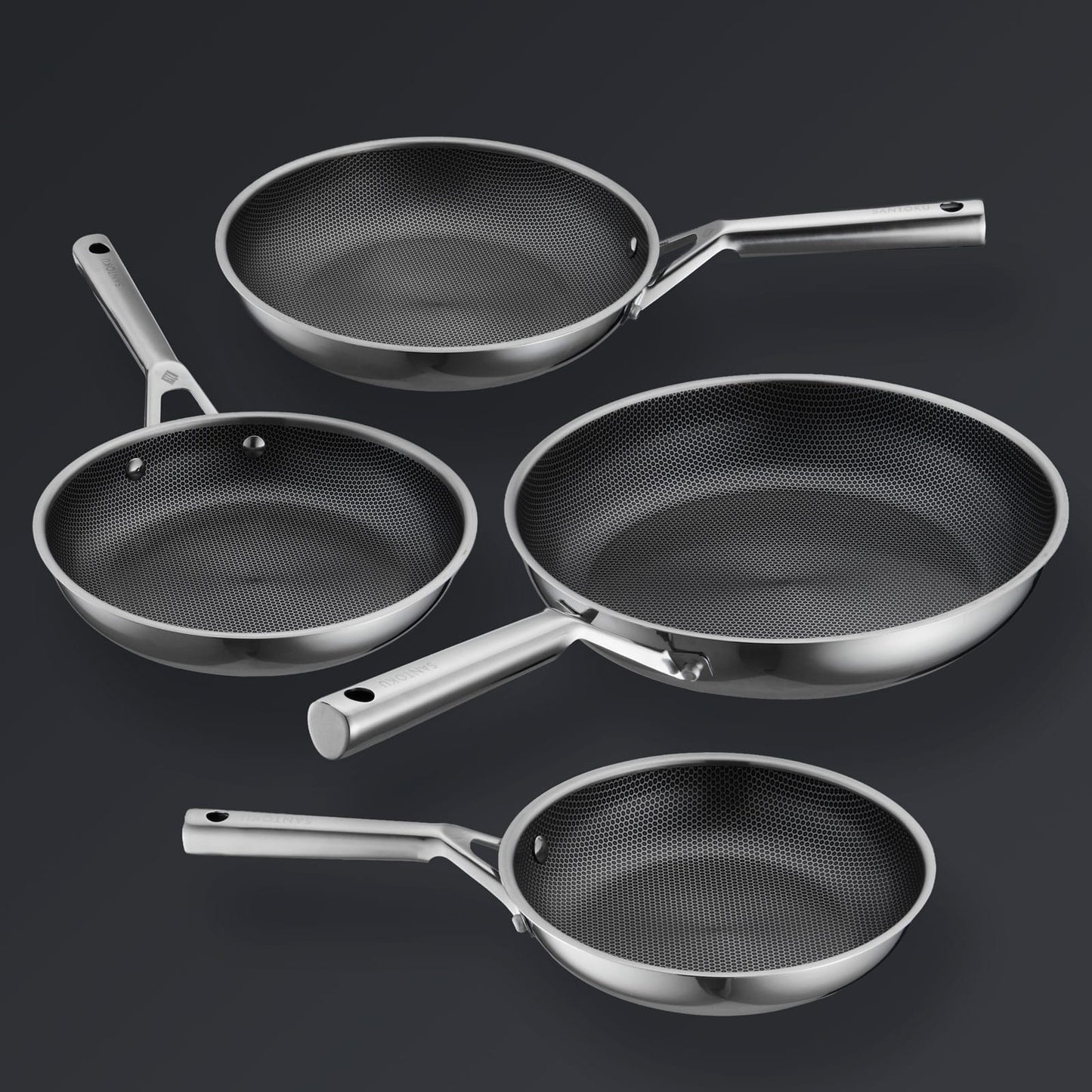 Hive Hybrid™ 4-Piece Frying Pan Set (20cm, 24cm, 26cm, 28cm)