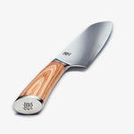 हरुता 7 इंच वीजी 10 जापानी दमिश्क स्टील सेंटोकू चाकू लकड़ी के हैंडल और स्कैबर्ड के साथ